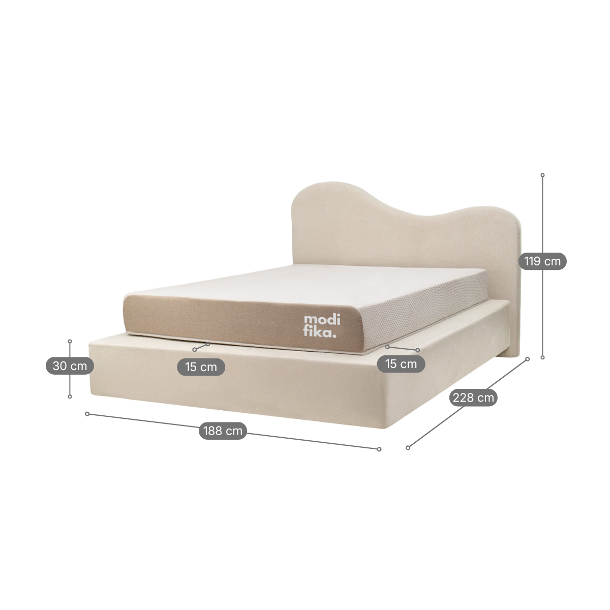 Kit Cabeceira Curve Estofada com Capa para Box