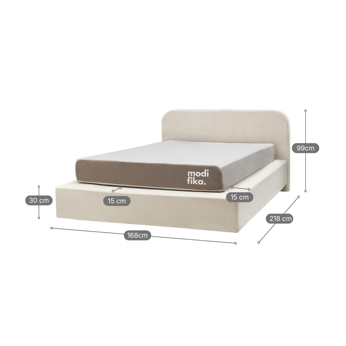 Kit Cabeceira Essenza Estofada com Capa para Box