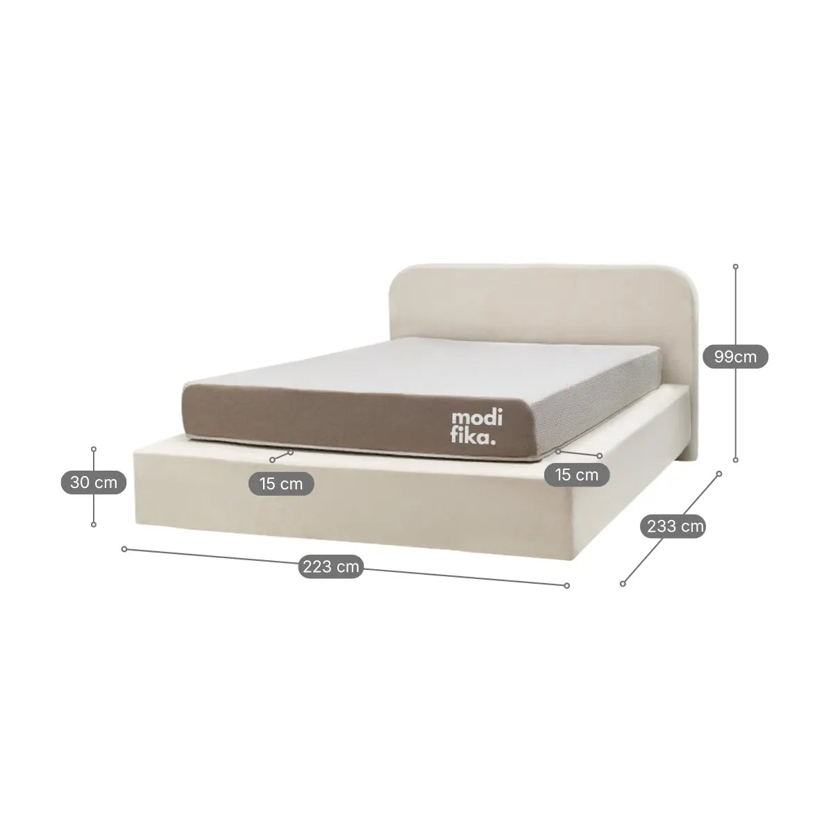 Kit Cabeceira Essenza Estofada com Capa para Box