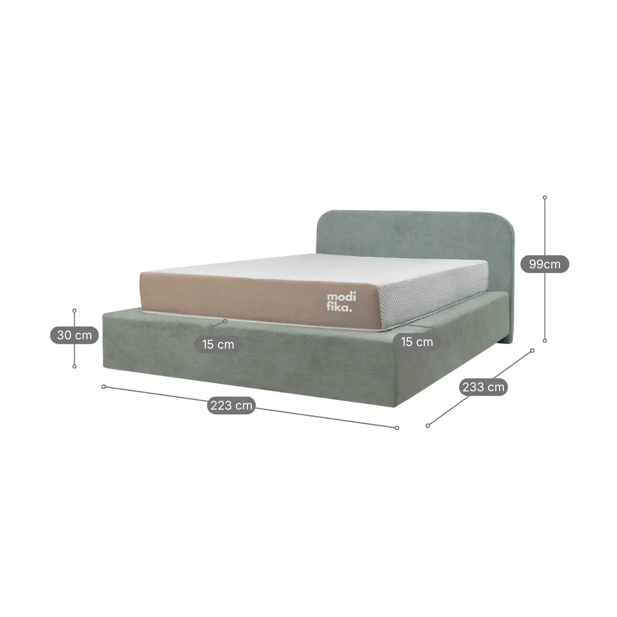 Kit Cabeceira Essenza Estofada com Capa para Box