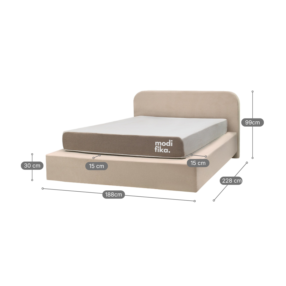 Kit Cabeceira Essenza Estofada com Capa para Box