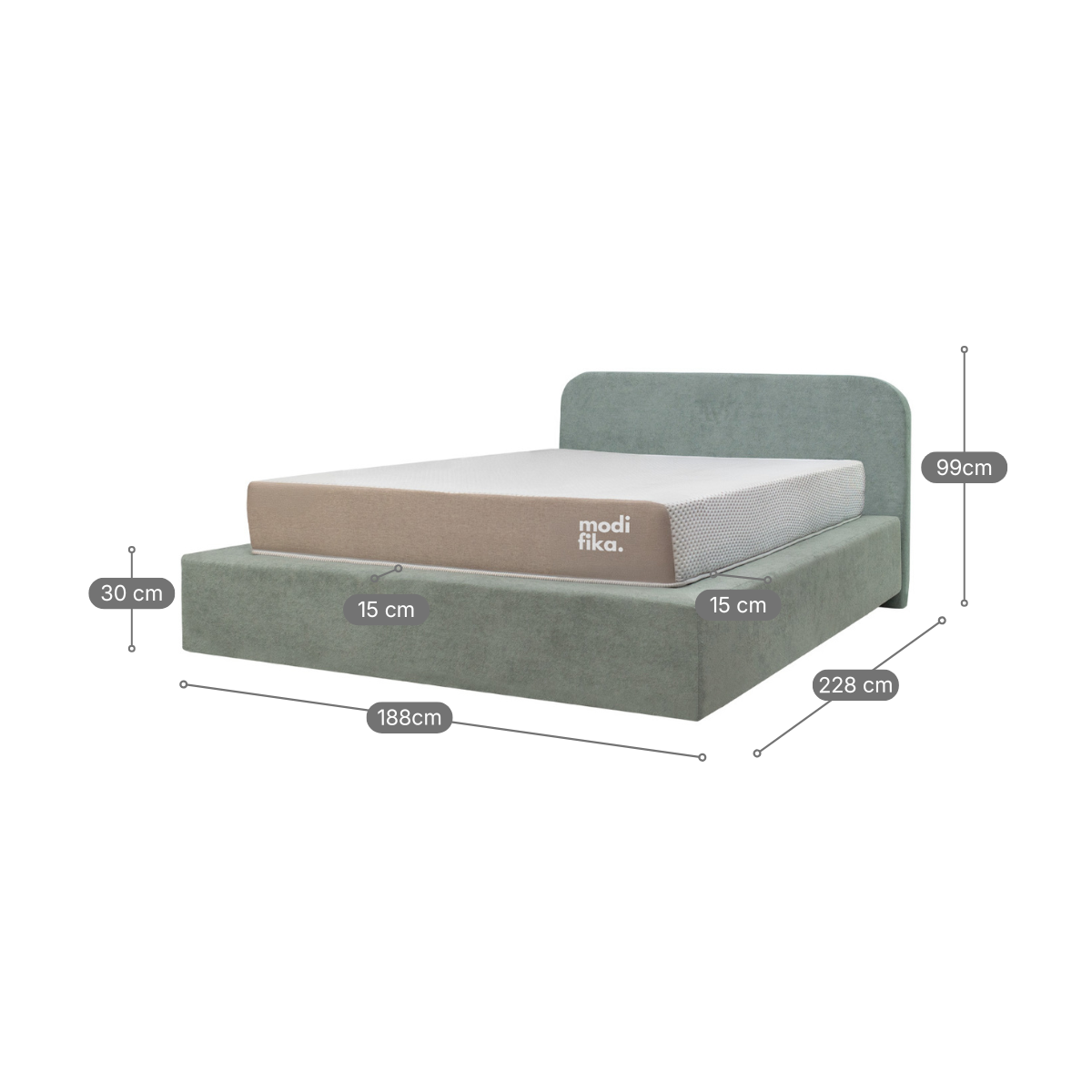 Kit Cabeceira Essenza Estofada com Capa para Box