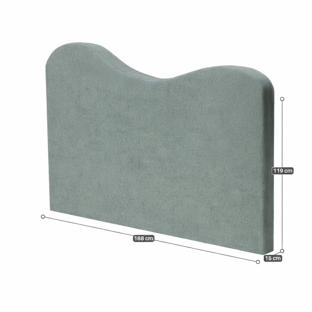 Cabeceira Orgânica Curve  para Cama Queen Modifika — Bege Claro