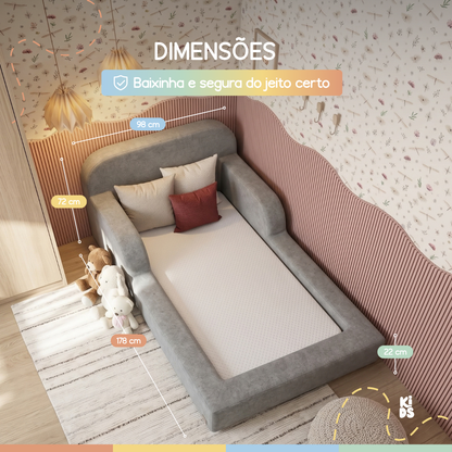 Cama Montessoriana Infantil Pluma Mini 100% Espuma