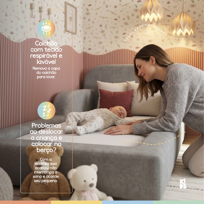 Cama Montessoriana Infantil Pluma Mini 100% Espuma