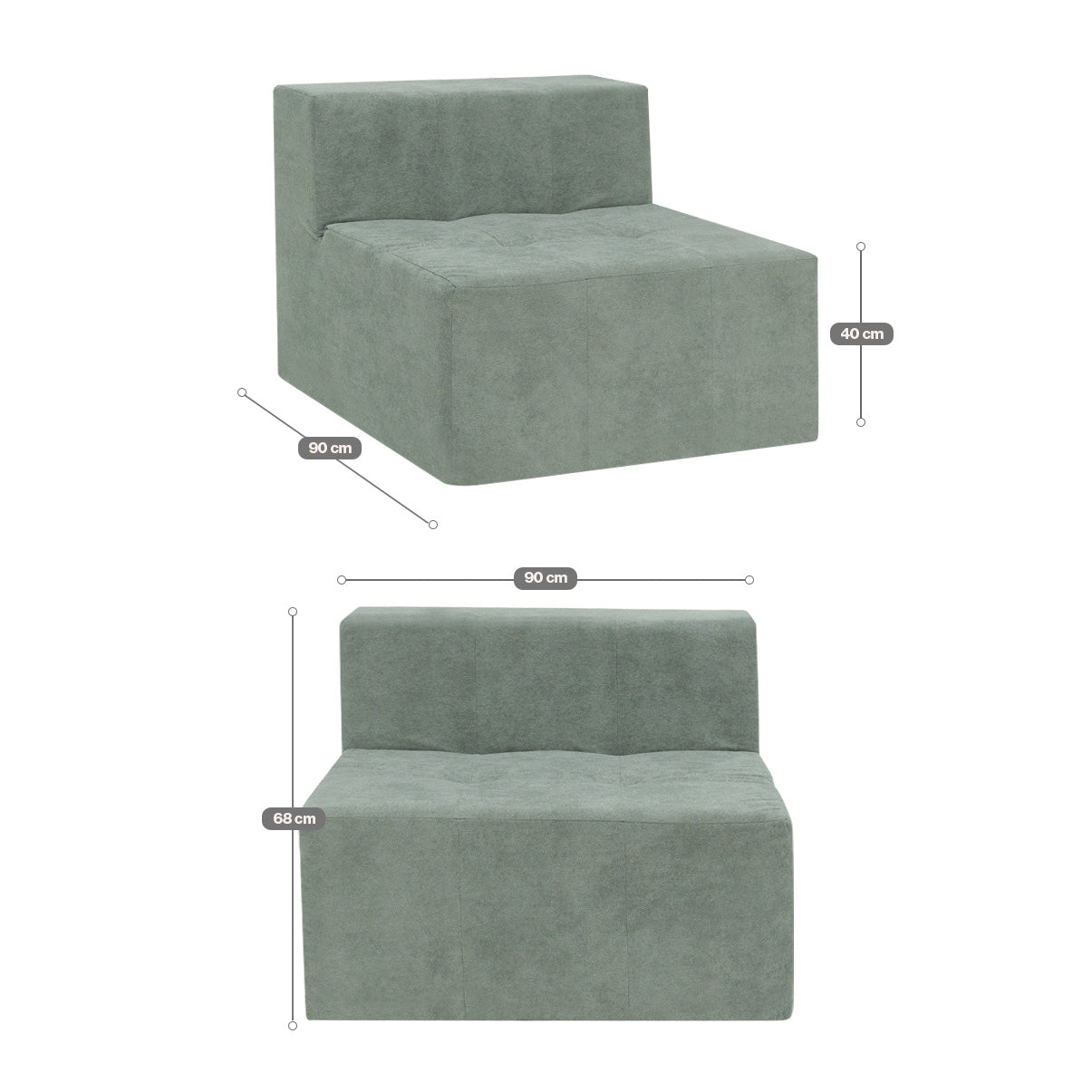 Sofá Selano 2 Módulos Modular