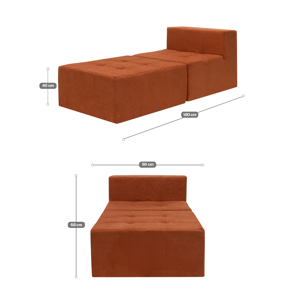Sofá Selano 2 Módulos Modular