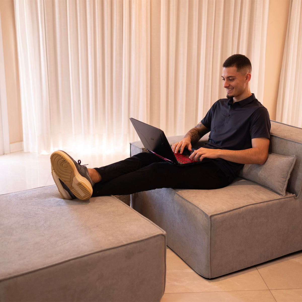 Sofá Modular Paladium 4 Módulos com Capa Removível - imagem 49 | Modifika