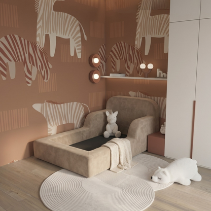 Cama Montessoriana Infantil Pluma Mini 100% Espuma - Sem Colchão, Cinza - imagem 3 | Modifika