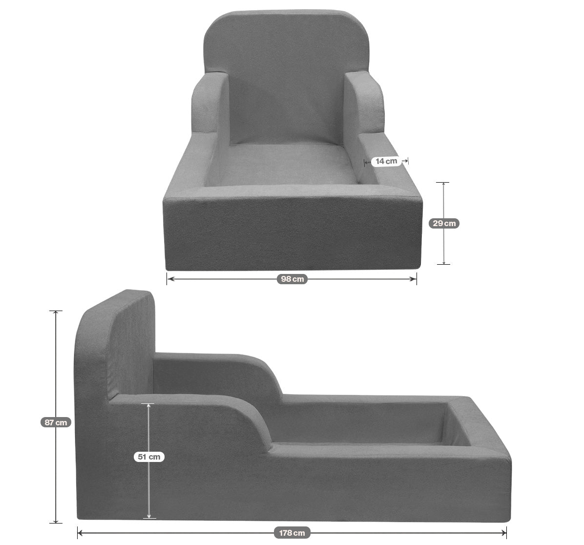 Mini Cama Montessoriana Lumi Sem Colchão 178cm