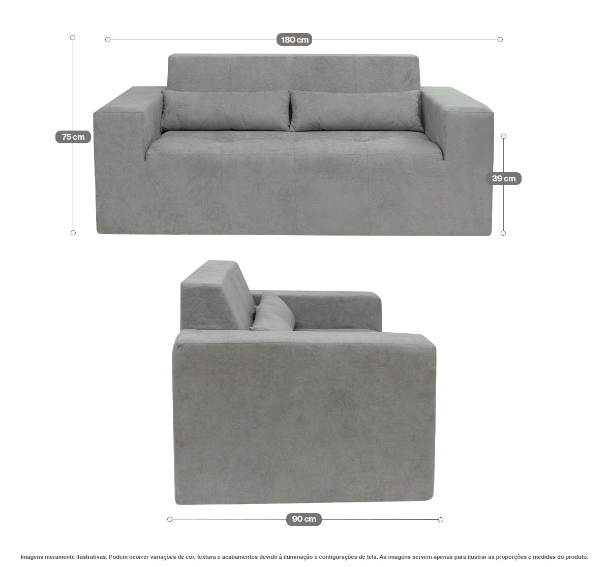 Sofá Compacto Oxy 2 Lugares com Capa Removível - imagem 34 | Modifika