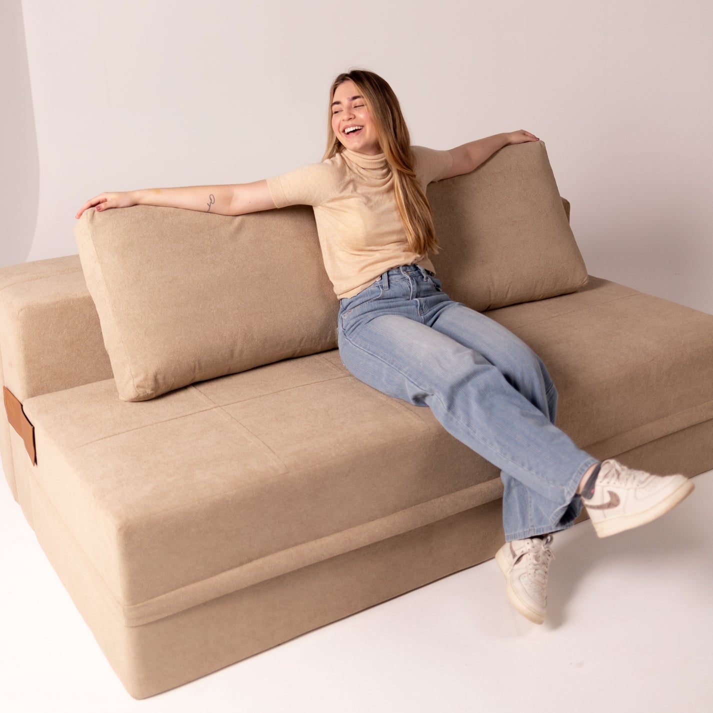 Sofá-Cama Carbono 3 Lugares Casal com Capa Removível - imagem 25 | Modifika