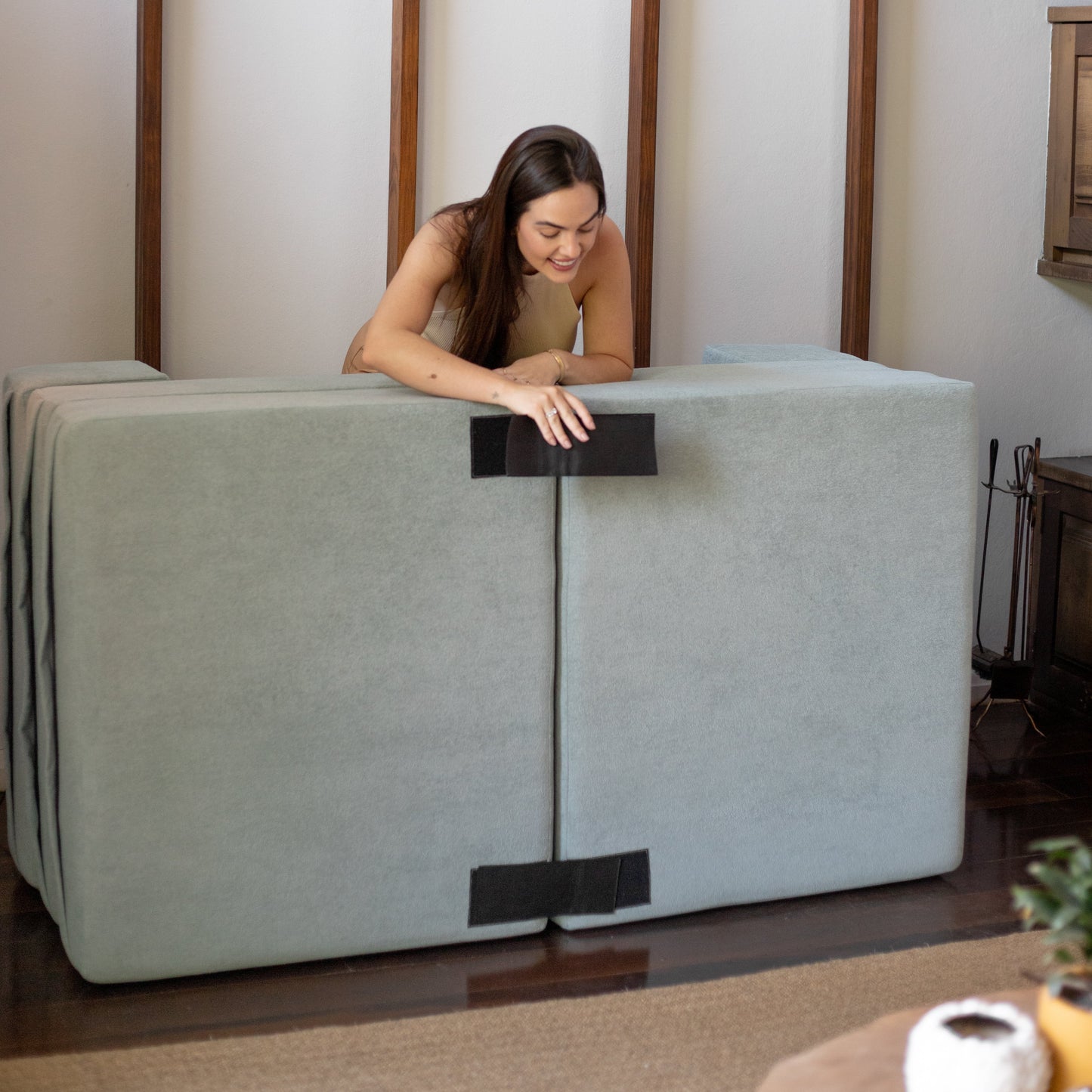 Sofá-Cama Cobbi 2 Lugares Modulado Casal