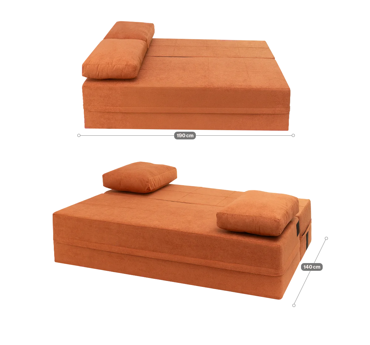 Sofá-Cama Carbono 3 Lugares Casal