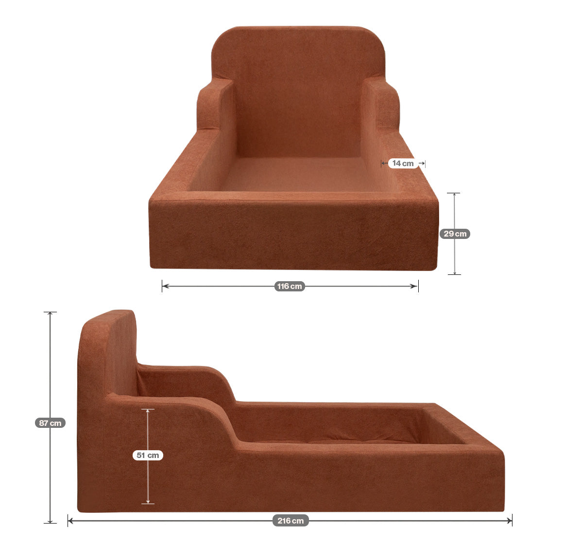 Cama Montessoriana Lumi Modifika Solteiro sem Colchão Incluso 218cm