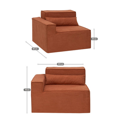 Sofá Paladium 3 Módulos Modular