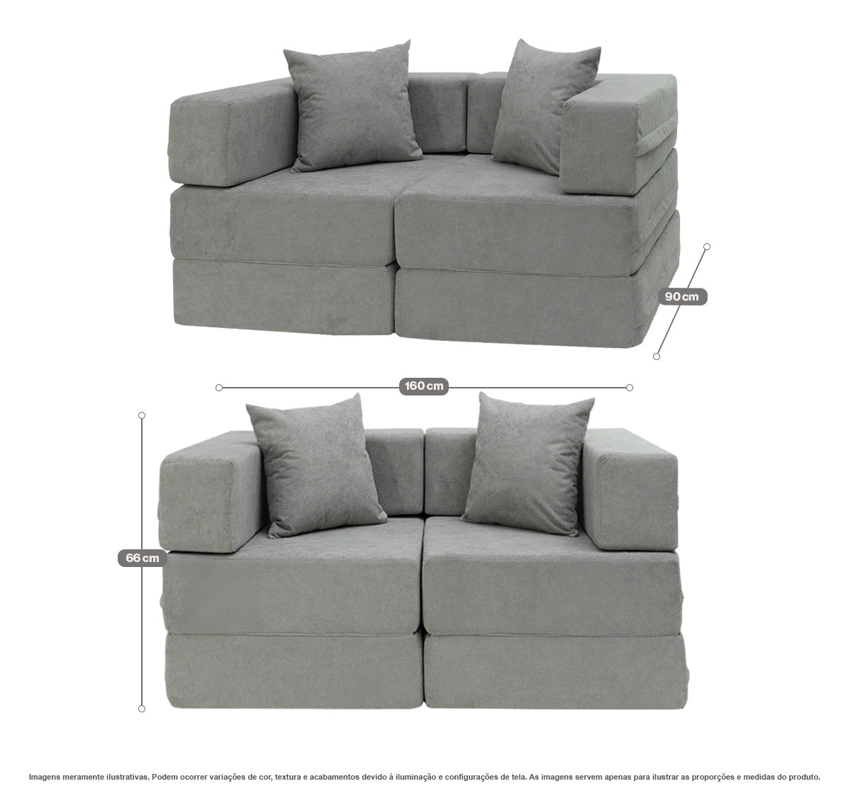 Sofá-Cama Cobbi 2 Lugares Casal com Capa Removível - imagem 39 | Modifika