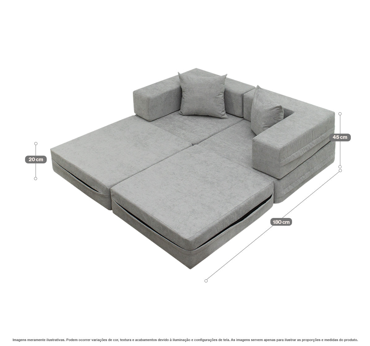 Sofá-Cama Cobbi 2 Lugares Casal com Capa Removível - imagem 36 | Modifika