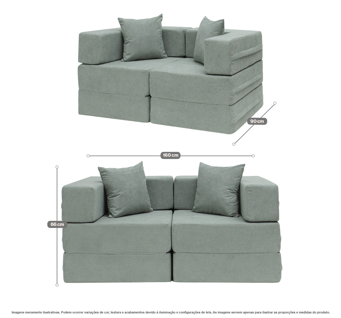Sofá-Cama Cobbi 2 Lugares Casal com Capa Removível - imagem 28 | Modifika