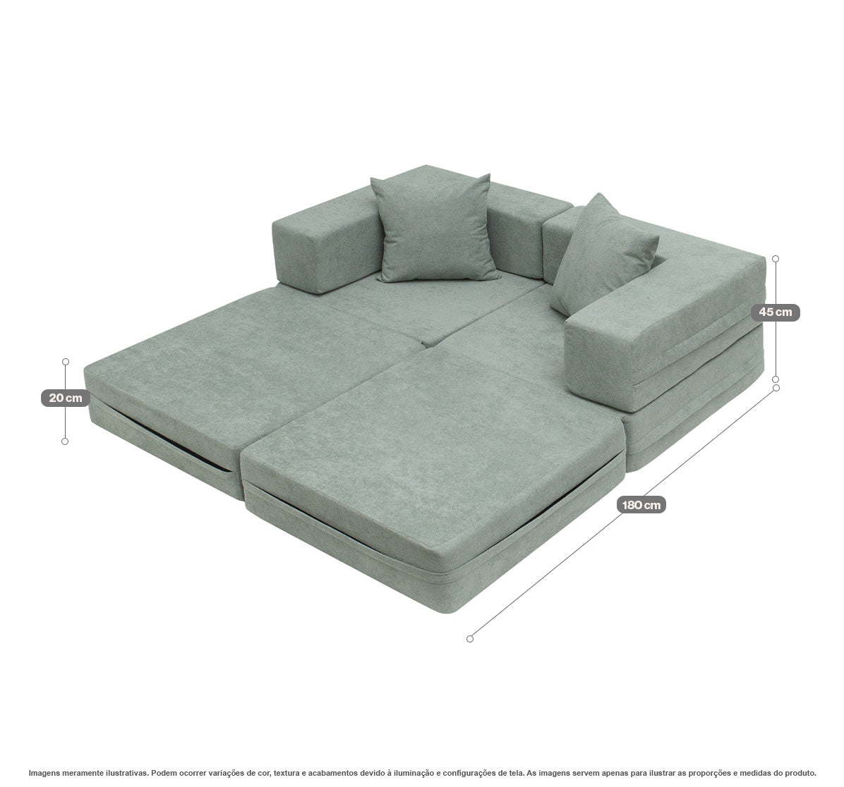 Sofá-Cama Cobbi 2 Lugares Casal com Capa Removível - imagem 27 | Modifika