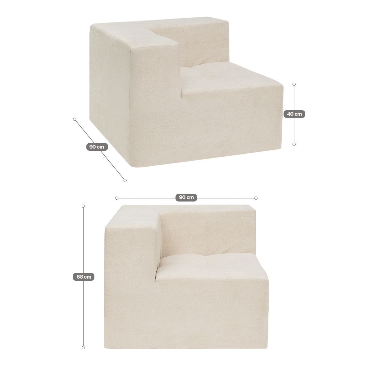 Sofá Modular Selano 3 Módulos com Capa Removível Modifika com medidas