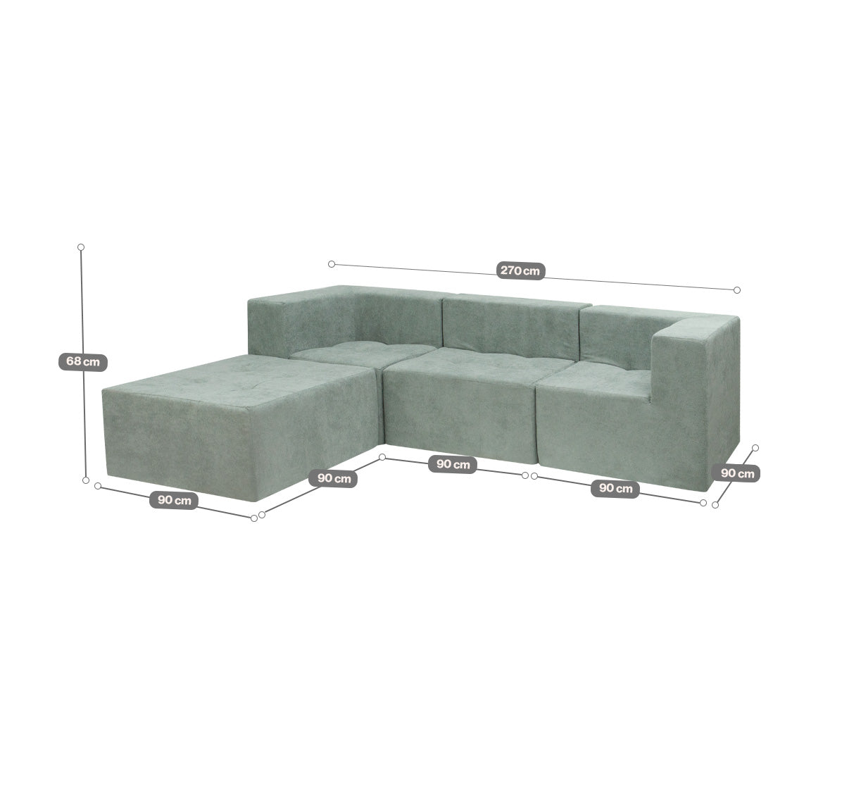 Sofá Modular Selano 4 Módulos