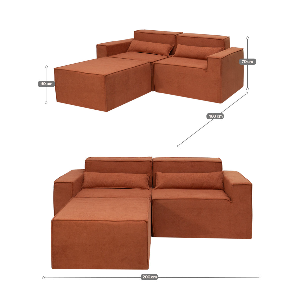 Sofá Paladium 3 Módulos