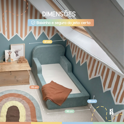 Cama Montessoriana Infantil Lumi Mini 178 cm 100% Espuma