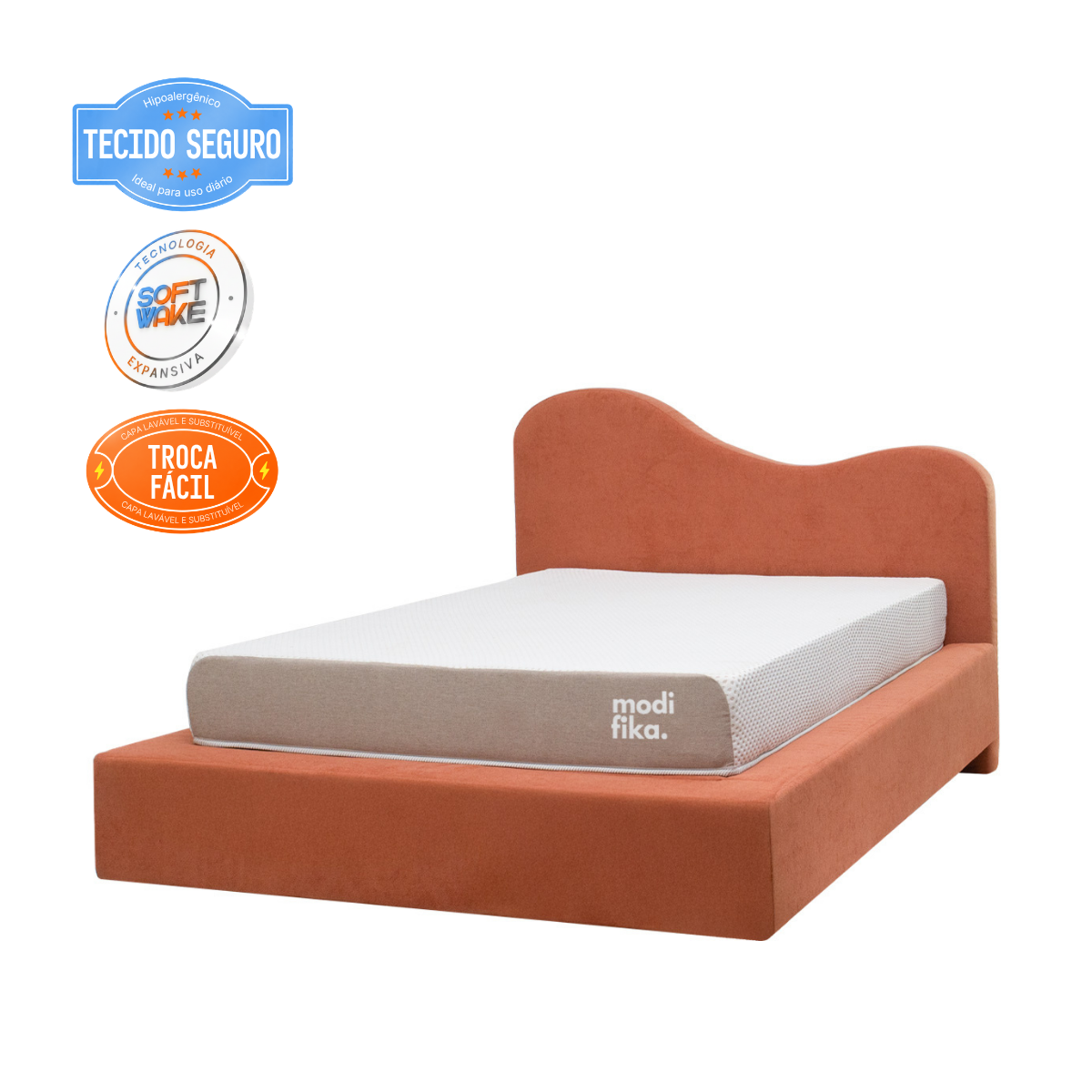 Kit Cabeceira Estofada e Capa Box Casal Modifika — imagem 135