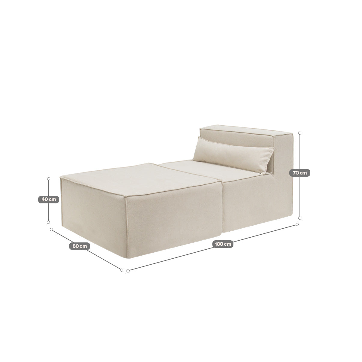 Sofá Modular Paladium 2 Módulos com Capa Removível Modifika — imagem 23