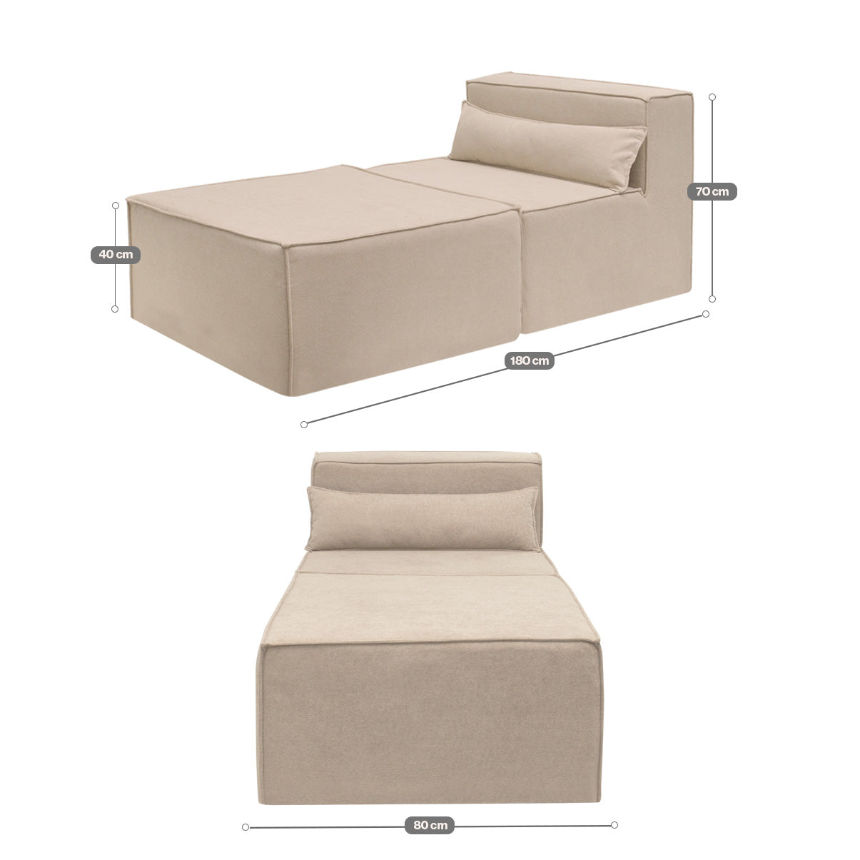 Sofá Paladium 2 Módulos