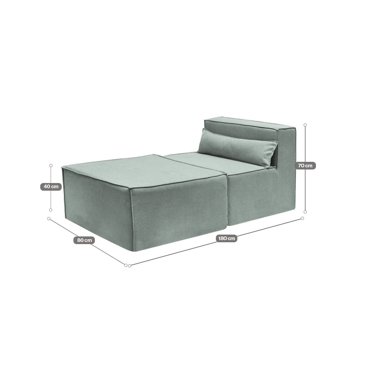 Sofá Modular Paladium 2 Módulos com Capa Removível Modifika — imagem 36