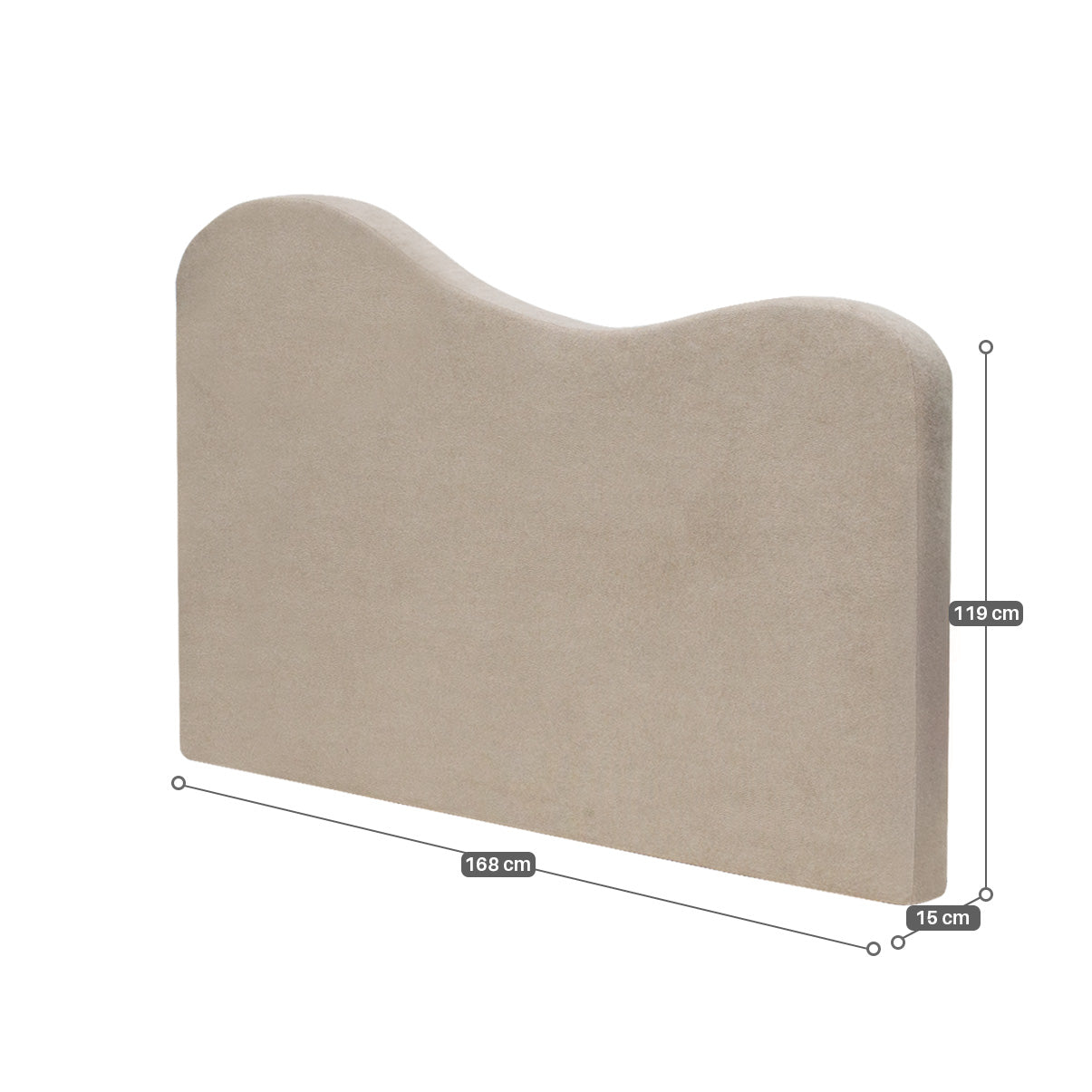 Cabeceira Orgânica Curve Modifika para Cama Casal