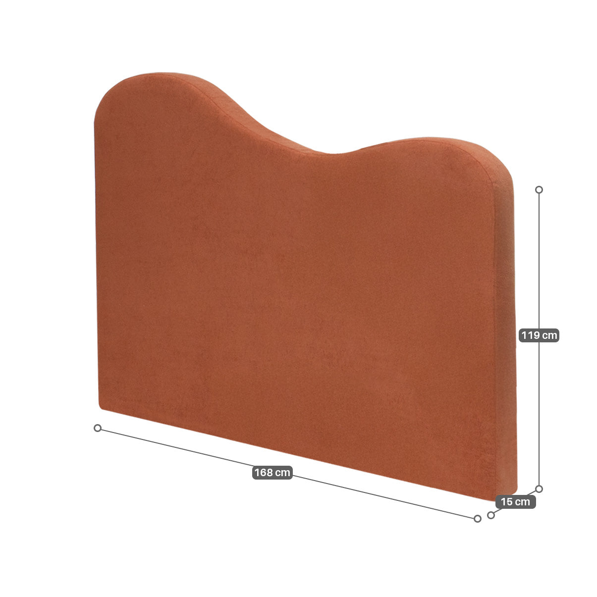 Cabeceira Orgânica Curve Modifika para Cama Casal