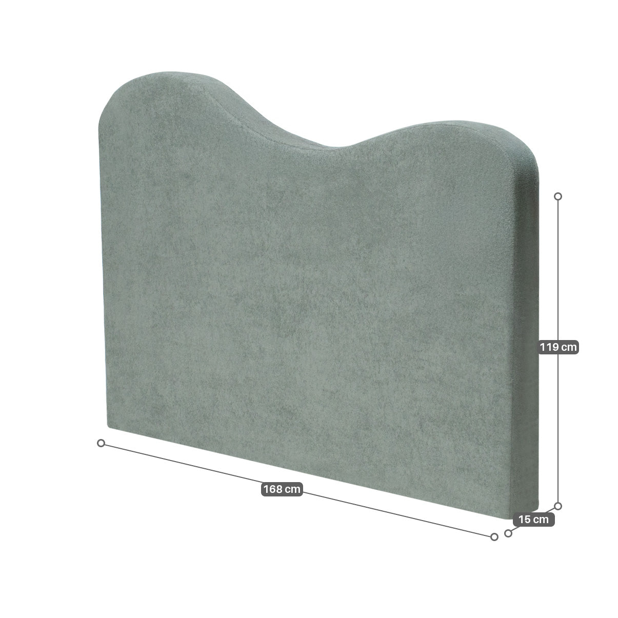 Cabeceira Orgânica Curve Modifika para Cama Casal