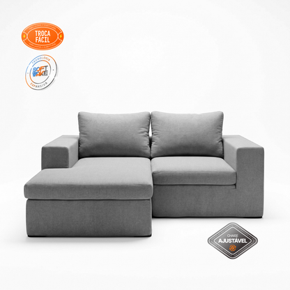Kit Sofá Modular Sensi 2 Módulos com Chaise e Canto Modifika — imagem adicional 17