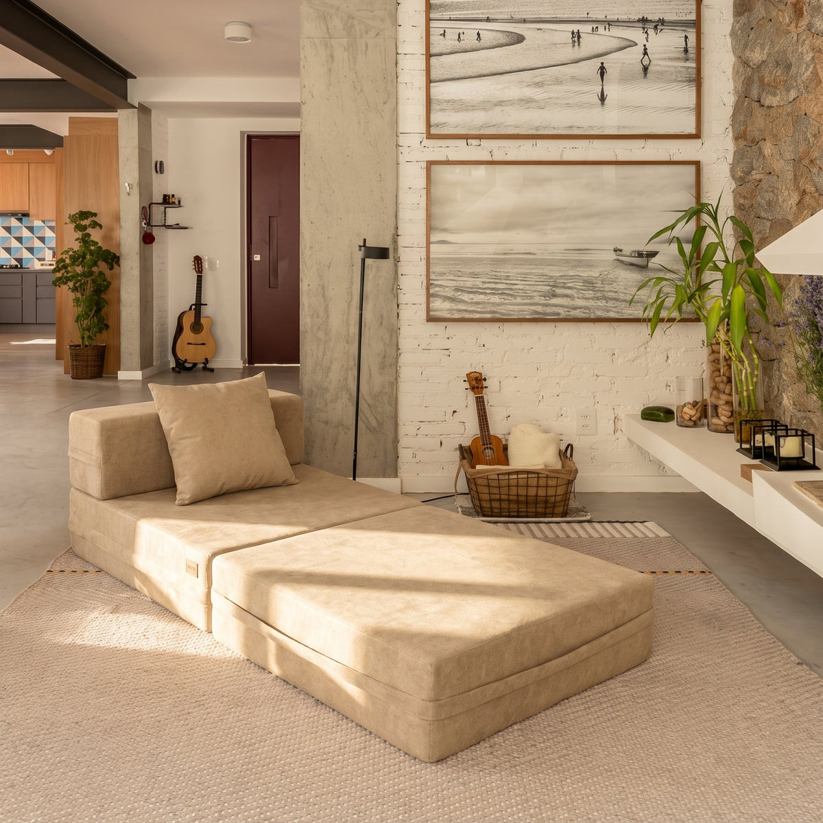 Módulo Meio Cobbi para Sofá-Cama Modular