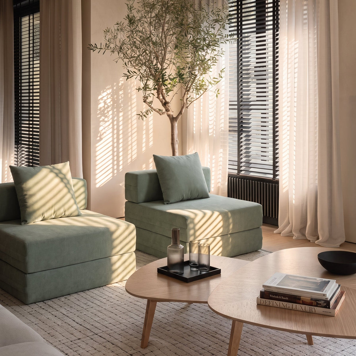 Módulo Meio Cobbi para Sofá-Cama Modular