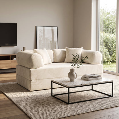 Sofá Cama Mobbi Dobrável Bouclé Modifika 160x180 cm