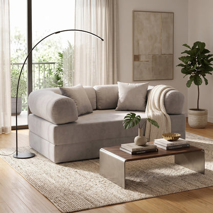 Sofá Cama Mobbi Dobrável Bouclé Modifika 160x180 cm