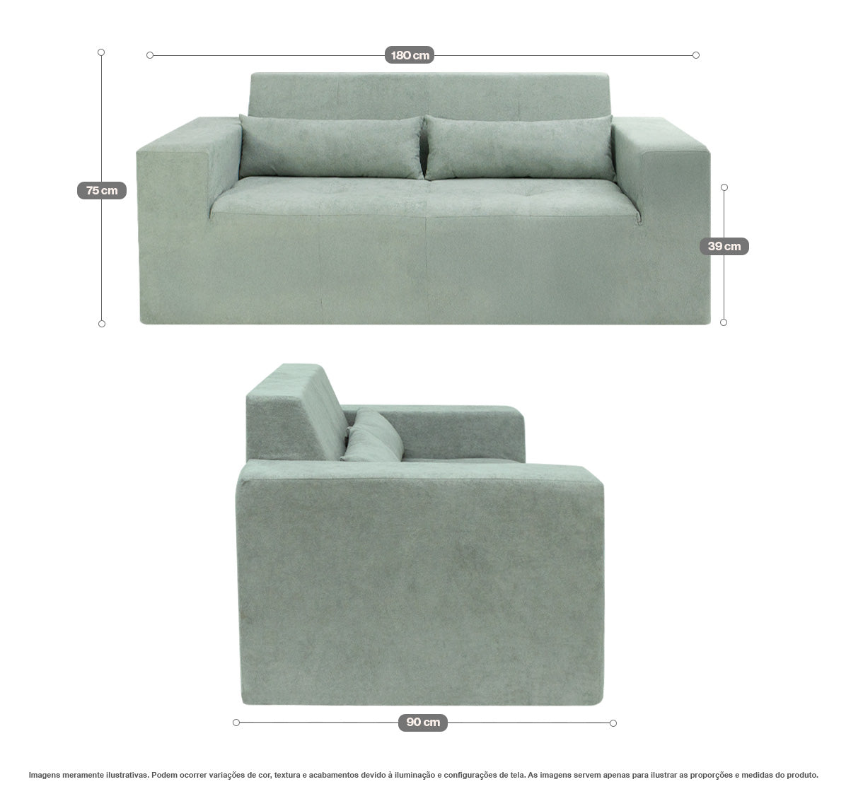 Sofá Compacto Oxy 2 Lugares com Capa Removível - imagem 28 | Modifika