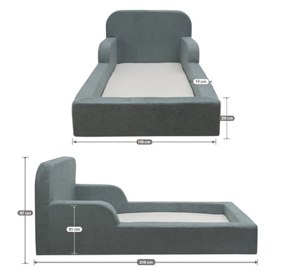 Cama Montessoriana Lumi Modifika Solteiro com Colchão Incluso 218cm