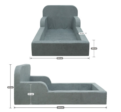 Cama Montessoriana Lumi Modifika Solteiro sem Colchão Incluso 218cm