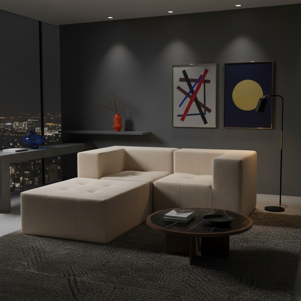 Sofá Modular Selano 3 Módulos com Capa Removível Modifika — imagem adicional 39