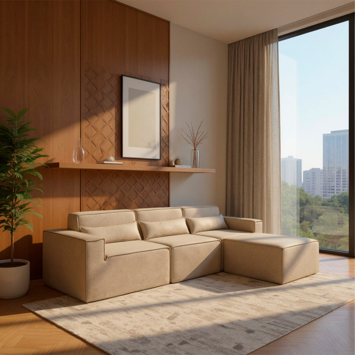 Sofá Modular Paladium 4 Módulos com Capa Removível - imagem 24 | Modifika