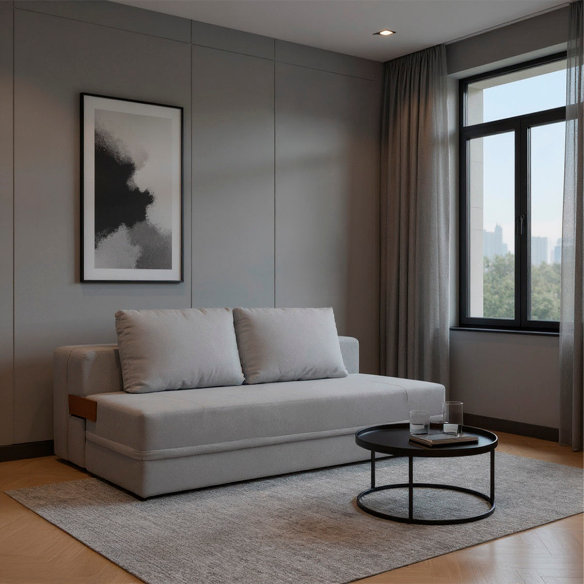 Sofá-Cama Carbono 3 Lugares Casal