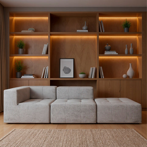 Sofá Modular Selano 3 Módulos com Capa Removível Modifika