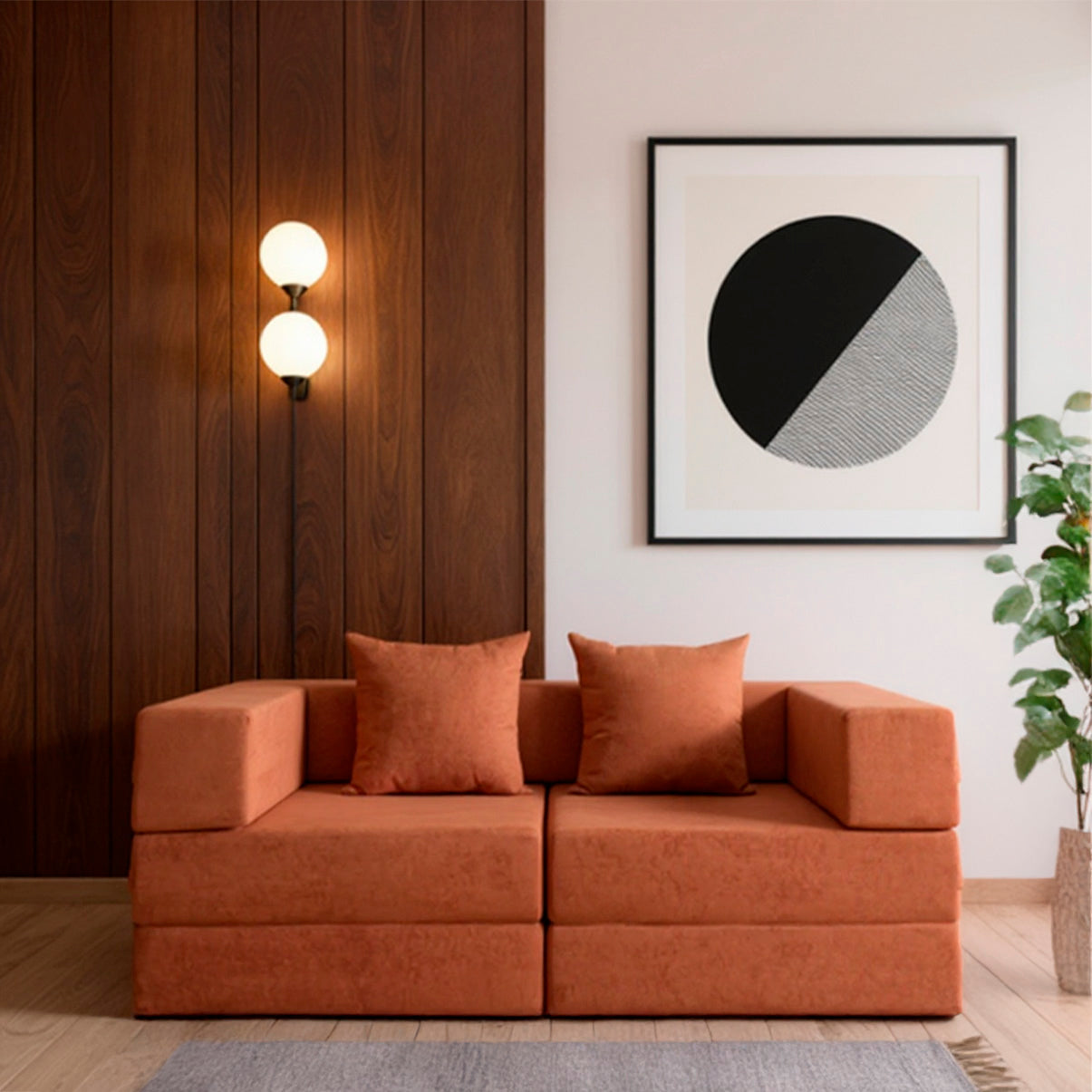 Sofá-Cama Cobbi 2 Lugares Modulado Casal