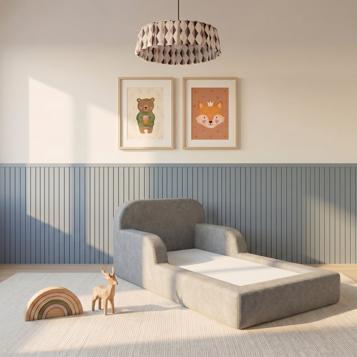 Cama Montessoriana Infantil Pluma Solteiro 100% Espuma | Modifika