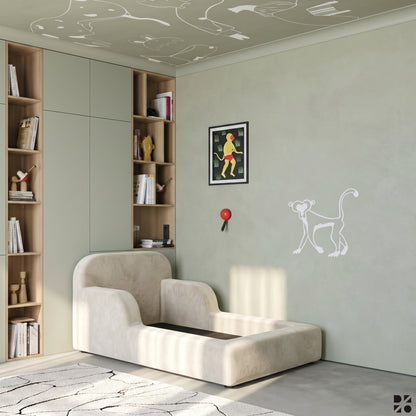 Cama Montessoriana Infantil Pluma Mini 100% Espuma - Sem Colchão, Laranja - imagem 4 | Modifika